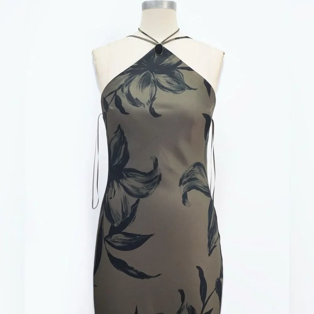 NWOT REFORMATION Zinna Satin Dress in isadora Evening Gown, size US2 & 4 - Picture 8 of 15